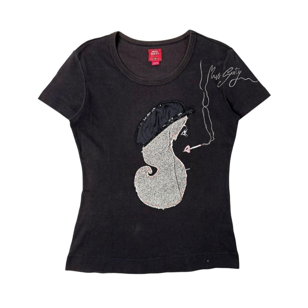 Miss Sixty silhouette graphic baby tee